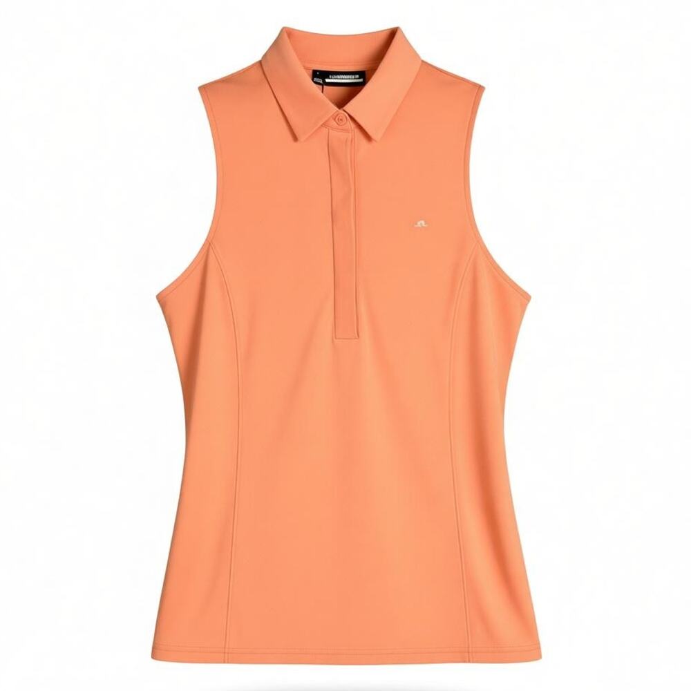 J. Lindberg Sleeveless Coral Top Women's Large $195 Retail NWT Dana Golf Tennis